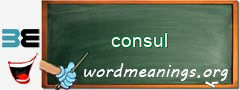 WordMeaning blackboard for consul